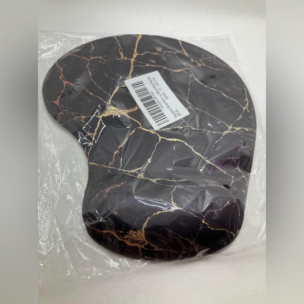 Mousepad with wrist rest, marble print